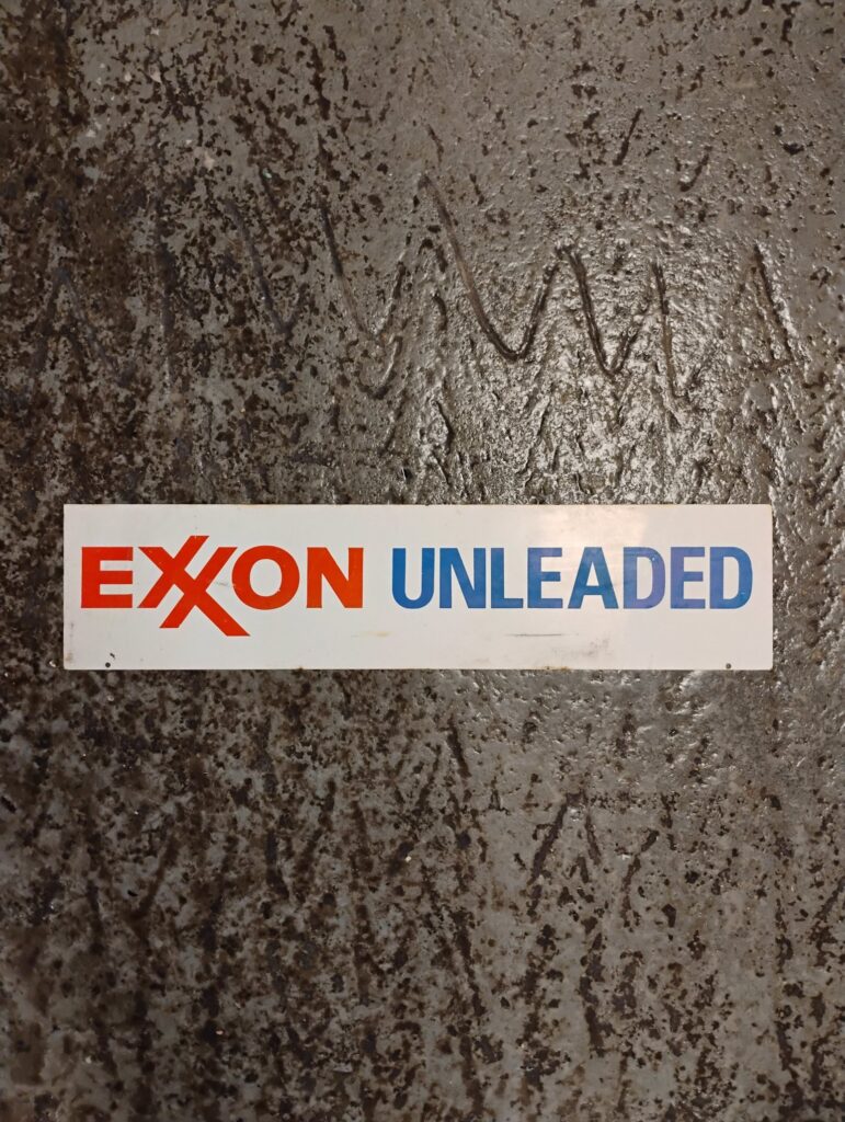 Exxon Unleaded Gas Pump Plate