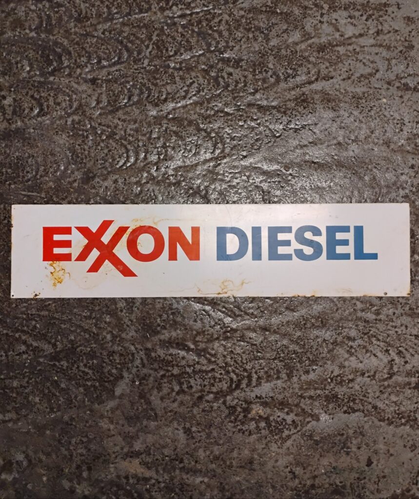 Exxon Diesel Gas Pump Plate