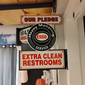 Esso Restroom Flange Sign