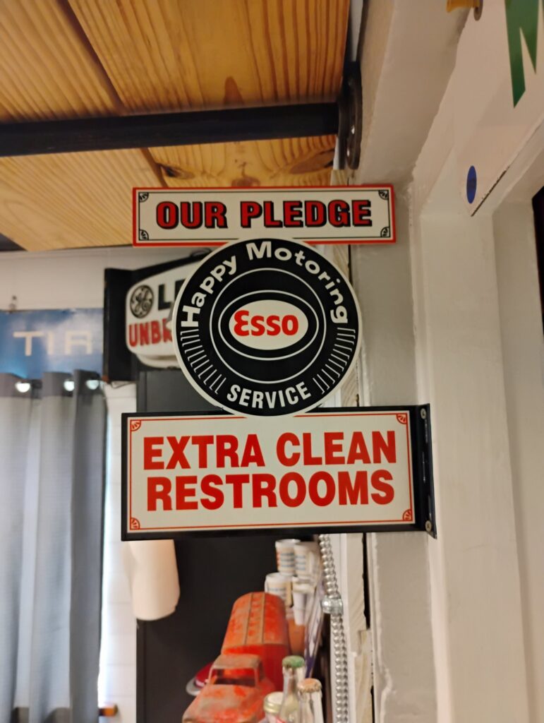 Esso Restroom Flange Sign
