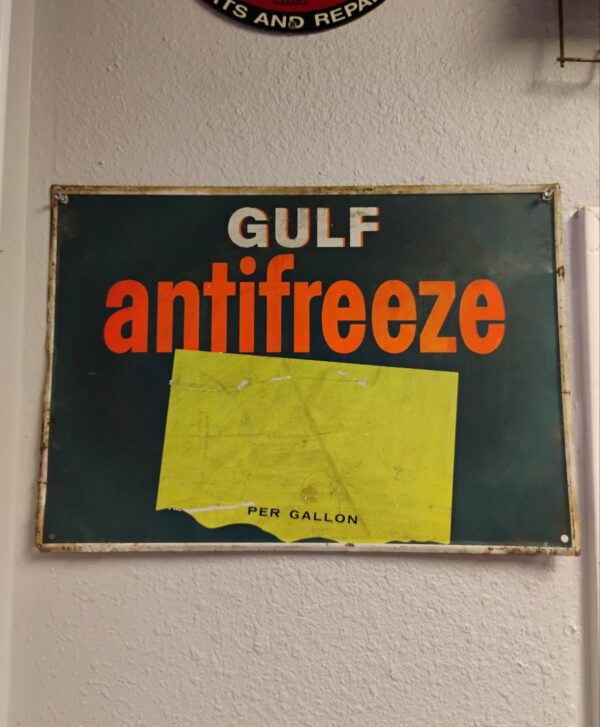 Gulf Anti-Freeze Sign