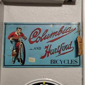 Columbia and Hartford Bicycles Sign