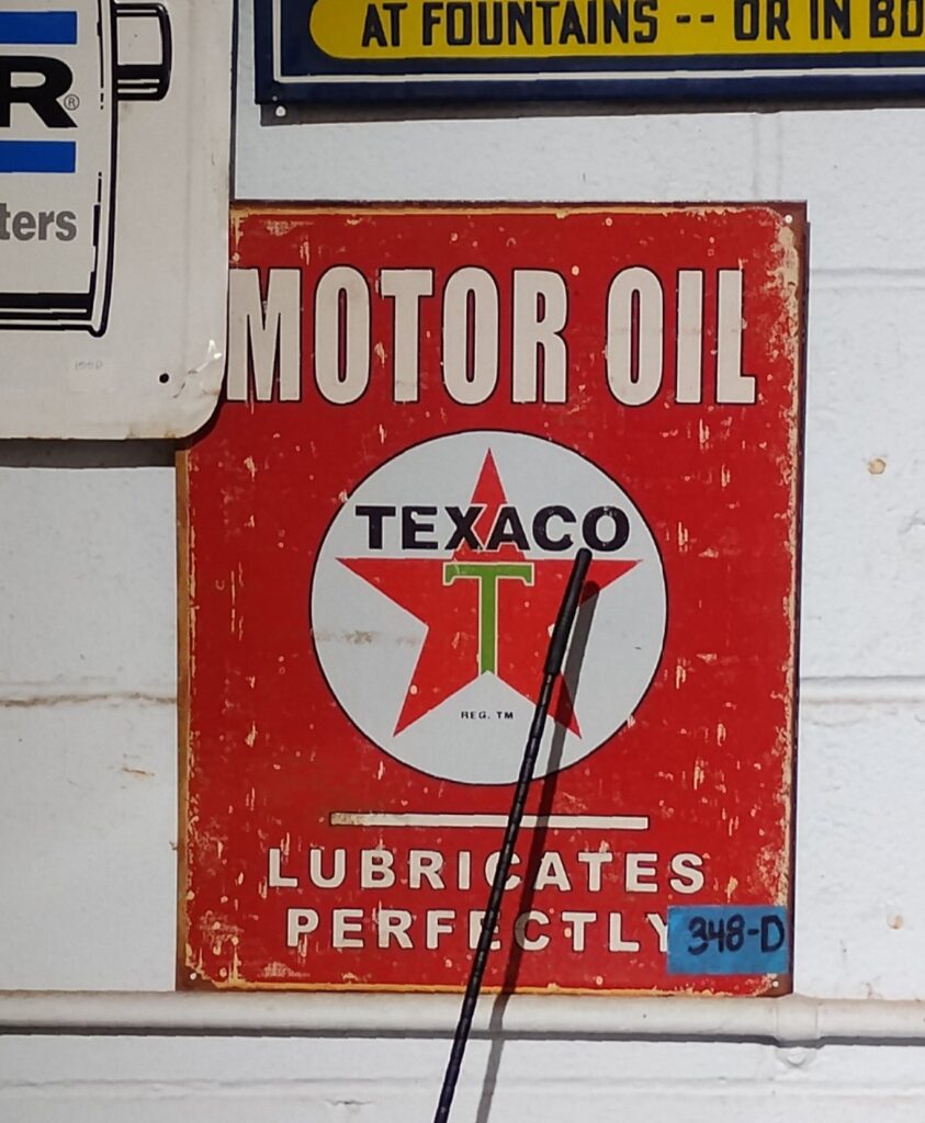 Texaco Motor Oil Sign