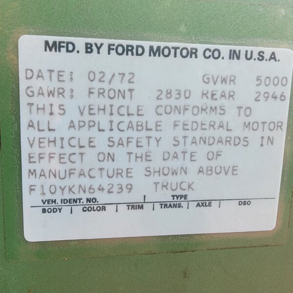 1972 Ford F100 Custom - Image 33