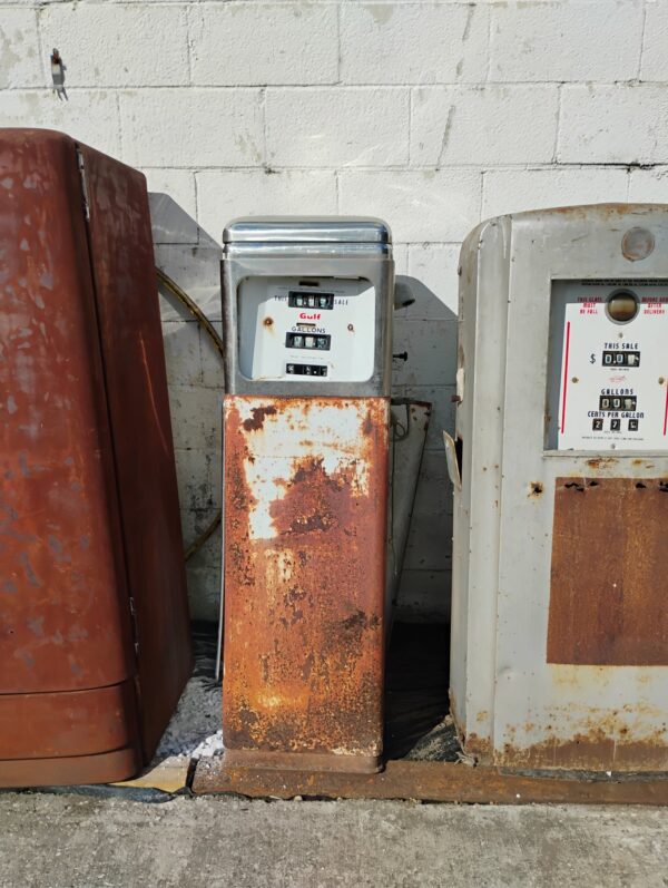 Gulf Patina Gas Pump