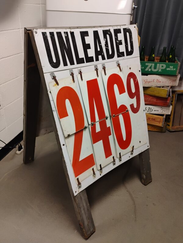 Unleaded Gas Price Sign