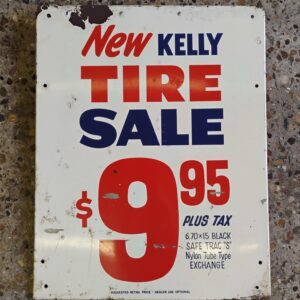 Kelly Tire Sale Sign