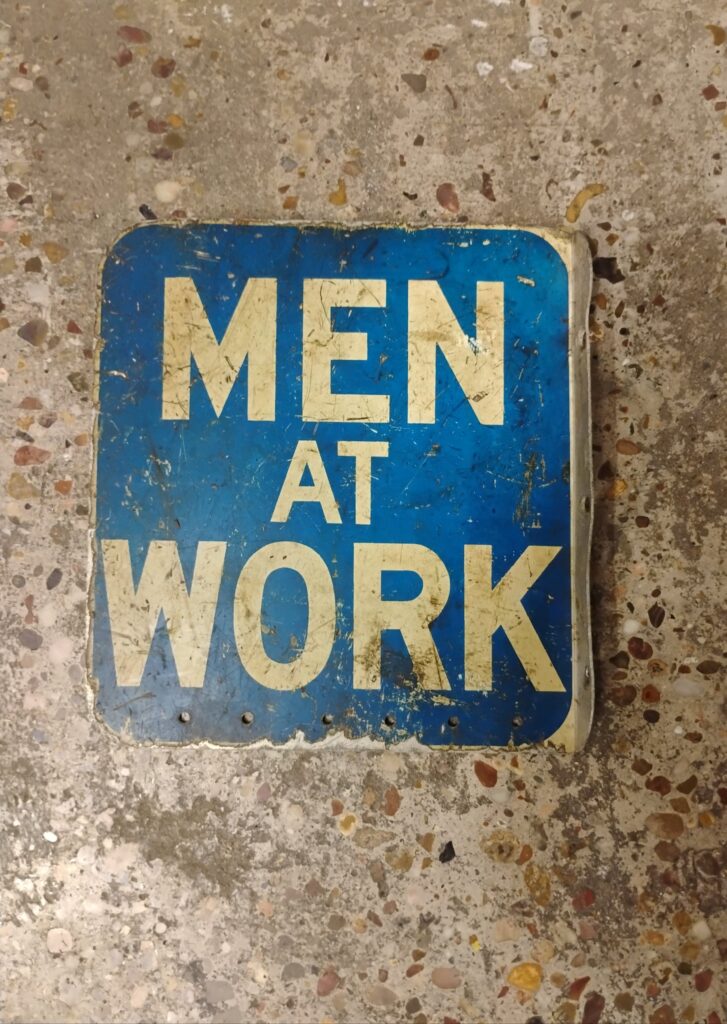 Men at Work Flange Sign