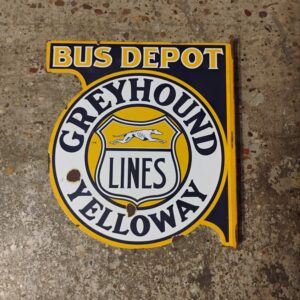 Greyhound Bus Depot Flange Sign