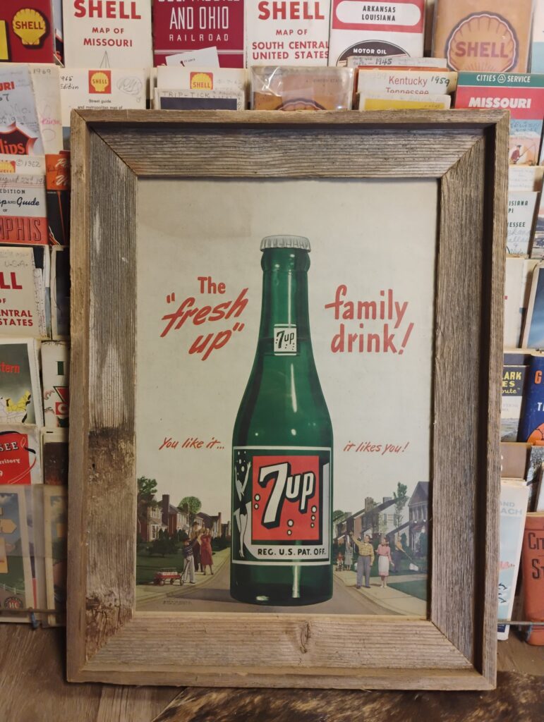 Framed 7-Up Ad