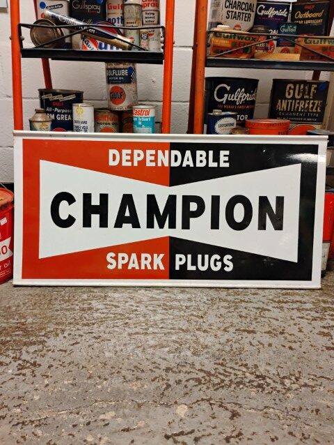 Champion Spark Plug Sign