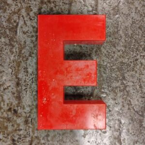 "E" Sign
