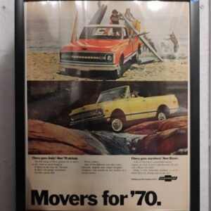 Framed '70 Chevrolet Ad