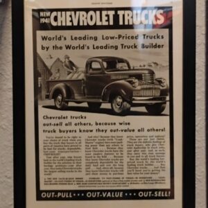 Framed 1941 Chevrolet Trucks Ad