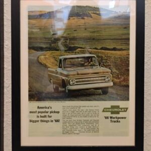 Framed 66' Chevrolet Ad