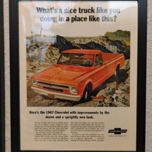Framed 67' Chevrolet Ad
