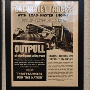 Framed Chevrolet Load-Master Ad
