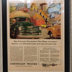 Framed Chevrolet Trucks Ad