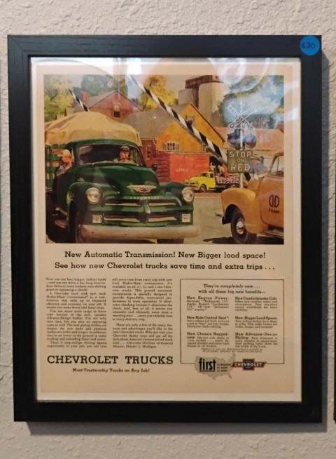 Framed Chevrolet Trucks Ad