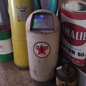 Texaco Bullet Trash Can