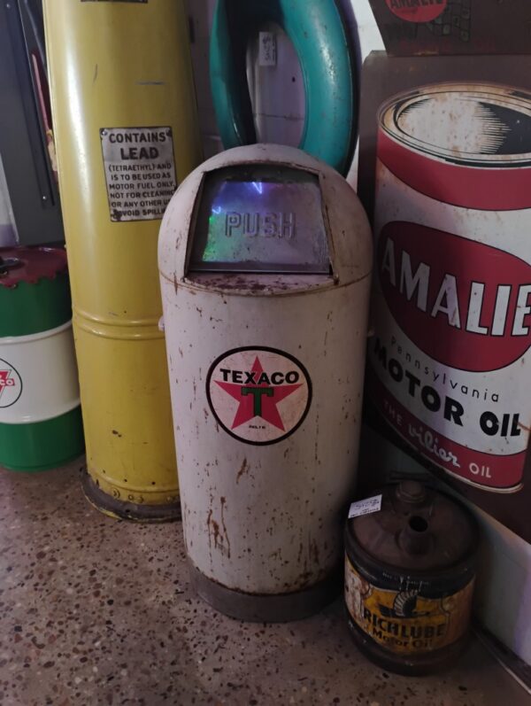 Texaco Bullet Trash Can