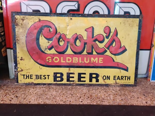 Cook's Goldblume Beer Sign