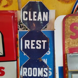 Clean Restrooms Flange Sign