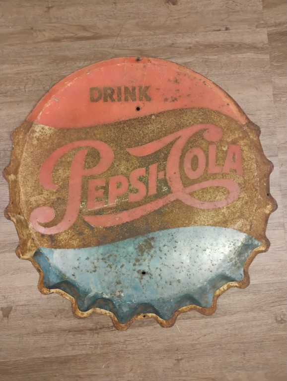 Pepsi-Cola Bottle Cap Sign