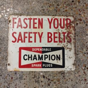Champion Spark Plug Sign