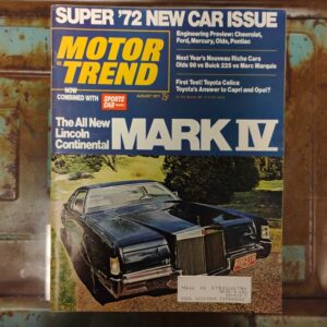 August 1971 Motor Trend Magazine
