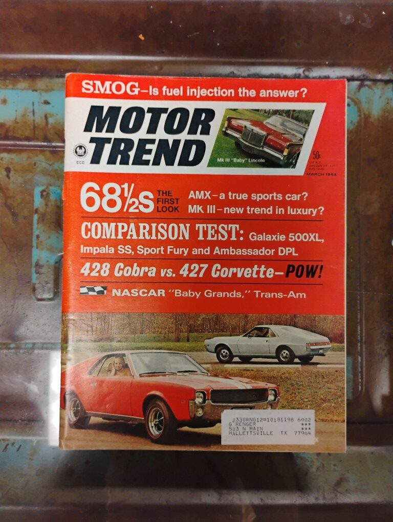 March 1968 Motor Trend Magazine
